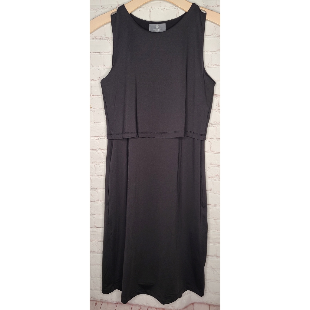 Origamei Yuri Layered Dress Black Size Small